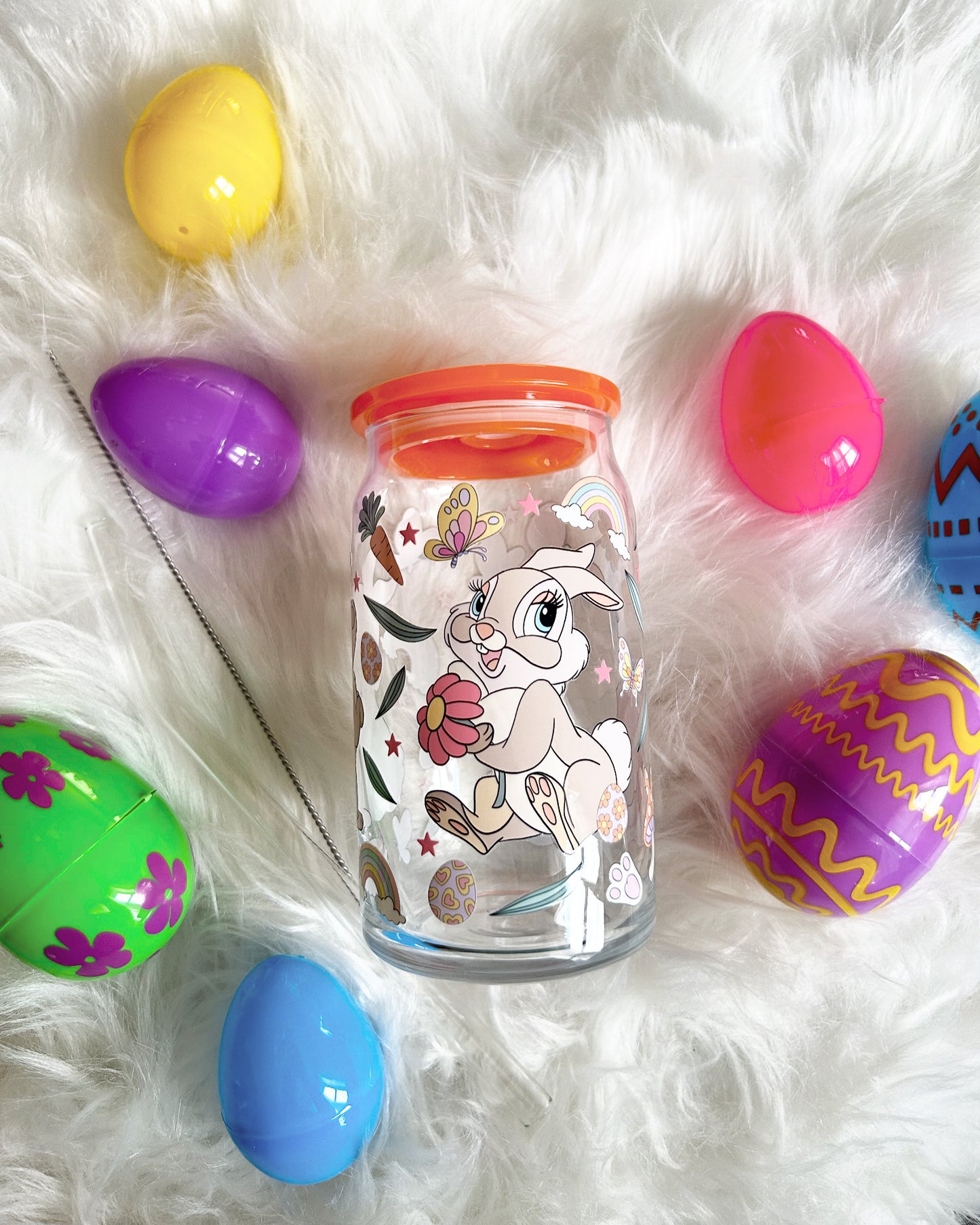 Glass Can Cups ‘Easter’
